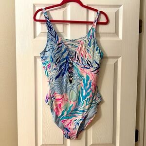 Lilly Pulitzer Isle Lattice one piece swimsuit